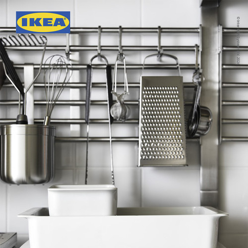 IKEA KUNGSFORS Rak Dapur Kisi-KisiDinding Bahan Baja Tahan Karat 56 cm