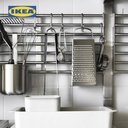 IKEA KUNGSFORS Rak Dapur Kisi-KisiDinding Bahan Baja Tahan Karat 56 cm