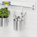 IKEA KUNGSFORS Wadah Pengait Gantung Baja Tahan Karat 12.0x26.5 cm