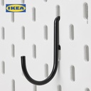 IKEA SKADIS Pengait Pegboard Bentuk J Hitam Isi 3pcs