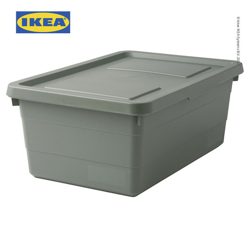 IKEA SOCKERBIT Kotak Penyimpanan Dengan Penutup 38x25x15 cm