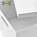 IKEA TJENA Kotak Penyimpanan Dengan Tutup Serbaguna Putih 25x35x20 cm