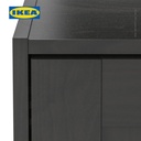 IKEA RAKKESTAD Lemari Pakaian 2 Pintu Minimalis Hitam 79x176 cm