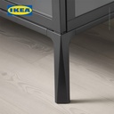 IKEA MILSBO Kabinet Pajangan Dengan Pintu Kaca Hitam 73x175 cm