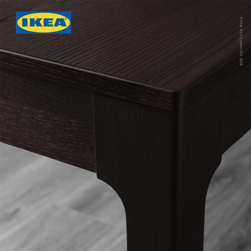 IKEA EKEDALEN Meja Makan Dapat Dipanjangkan Cokelat Tua 120/180x80 cm