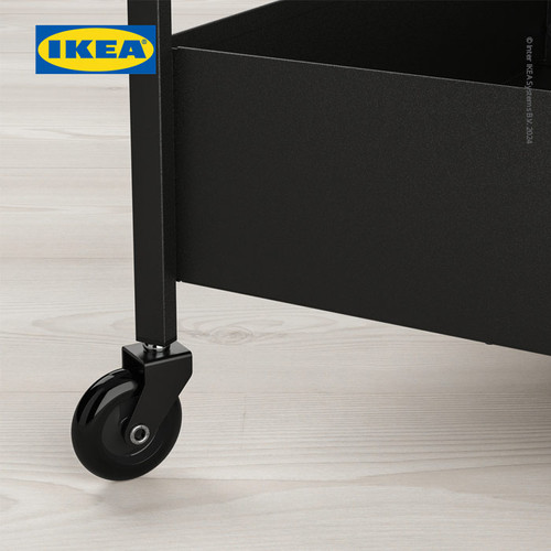 IKEA NISSAFORS Rak Troli Serbaguna Hitam 51x30x83cm