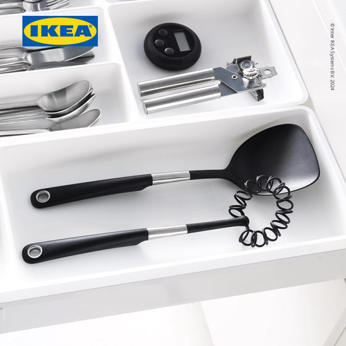 IKEA STODJA Baki Pengatur Perkakas Dapur Putih 20x50cm