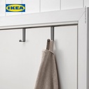 IKEA SKOGSVIKEN Pengait Serbaguna Untuk Pintu Hitam Isi 2pcs