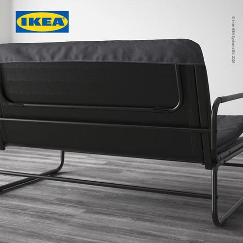 IKEA HAMMARN Sofa Bed Knisa Abu-Abu Tua 120cm