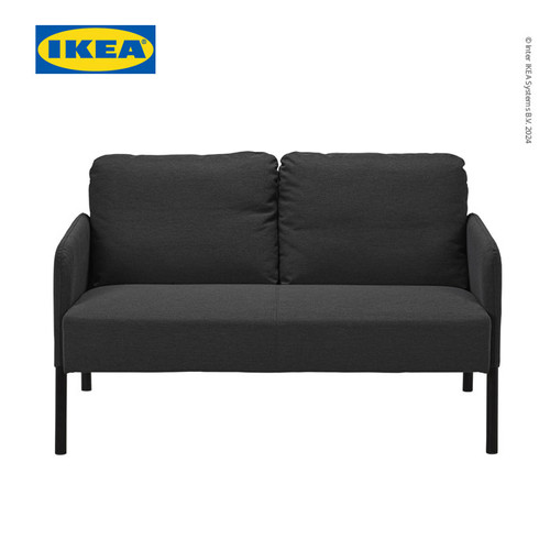 IKEA GLOSTAD Sofa 2 Dudukan Minimalis Knisa Abu-Abu Tua