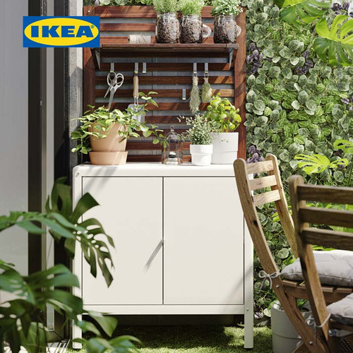 IKEA KOLBJORN Kabinet Penyimpanan Dalam/Luar Ruang Krem 80x81cm