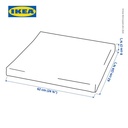 IKEA KUDDARNA Bantal Kursi Luar Ruangan Krem 62x62cm