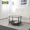 IKEA VITTSJO Meja Tamu Minimalis Hitam-Cokelat 75cm