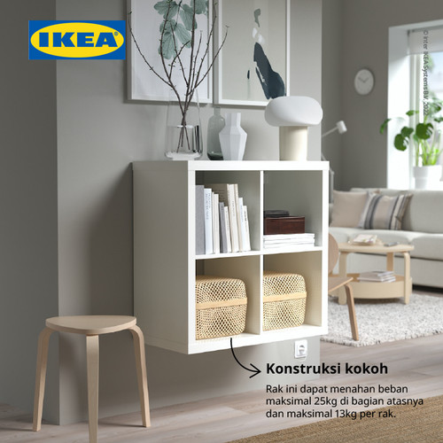 IKEA KALLAX Rak Pajangan Minimalis Putih Berkualitas 77x77cm