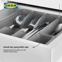 IKEA SMACKER Tempat Sendok untuk Laci Abu-Abu