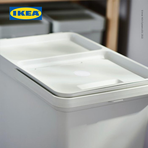 IKEA HALLBAR Tempat Sampah dengan Tutup Kapasitas 10 L