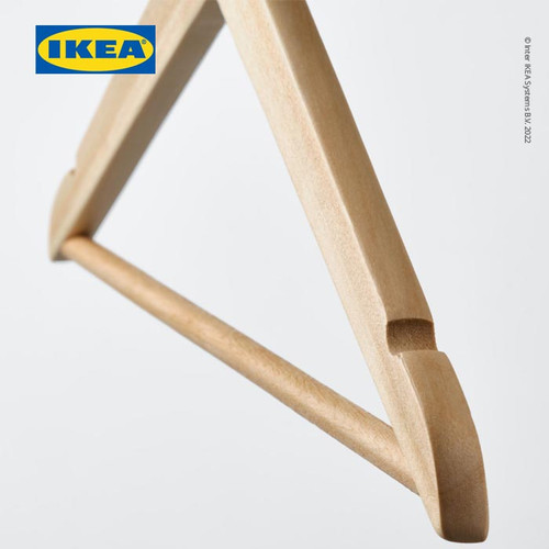 IKEA BUMERANG Gantungan Baju dari Bahan Kayu Isi 8Pcs