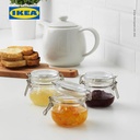 IKEA KORKEN Stoples dengan Penutup Kaca Bening 13cl Isi 3pcs