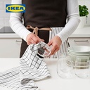 IKEA RINNIG Lap Dapur Putih/Abu-Abu 45x60cm Isi 4pcs