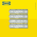 IKEA LADDA Baterai Isi Ulang AAA 1.2V HR03