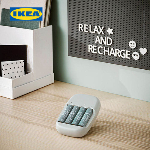 IKEA STENKOL Charger Baterai AAA Untuk 4 Slot