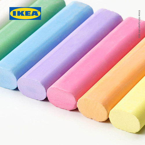 IKEA MALA Kapur Tulis Aneka Warna Isi 9pcs