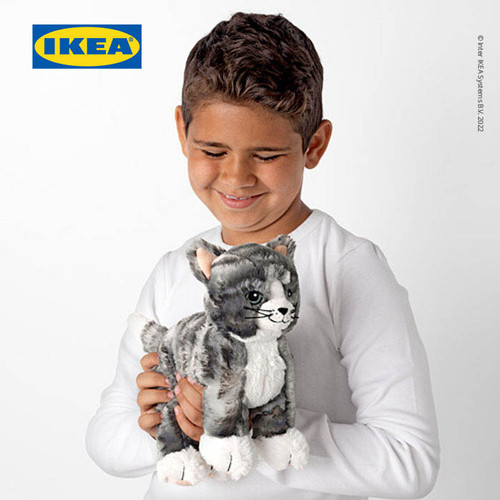 IKEA LILLEPLUTT Boneka Kucing 26 cm Bahan Poliester