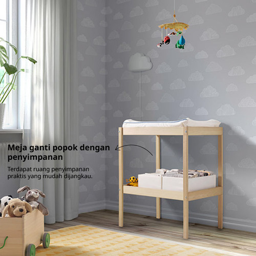 IKEA SNIGLAR Meja Ganti Popok Bayi Bahan Kayu 72x53 cm