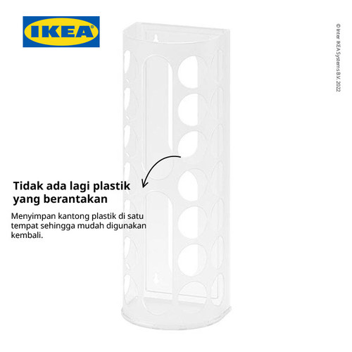 IKEA VARIERA Tempat Kantong Plastik Putih