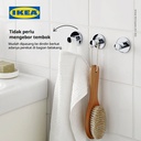 IKEA SKOGHALL Pengait Tempel Lapisan Krom Isi 3pcs