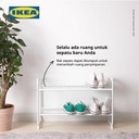 IKEA BIBBLIS Rak Sepatu Putih Minimalis Bahan Baja 60x26x40 cm