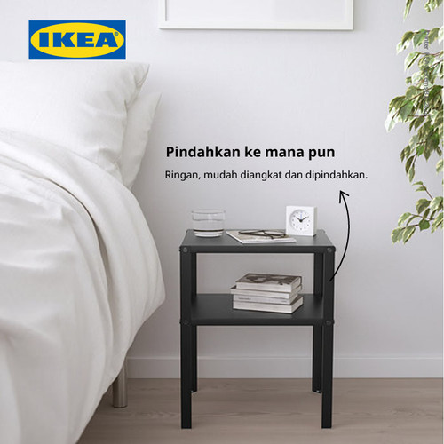 IKEA KNARREVIK Meja Samping Tempat Tidur Bahan Baja 37x28 cm