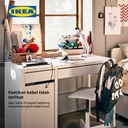 IKEA MICKE Meja Kerja dengan Laci Putih 105x50 cm