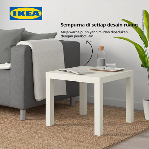 IKEA LACK Meja Kecil Samping Sofa Putih Minimalis