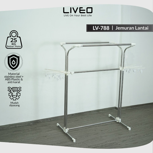 Jemuran Lipat Lantai Baju Liveo LV-788 / Liveo Y Stand hanger