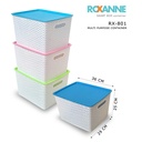 Kontainer Plastik Penyimpanan Serba Guna Roxanne RX-801/ Container Box