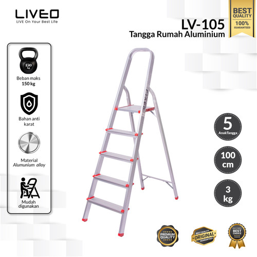 LIVEO Tangga Lipat Household Ladder 5 Step LV-105