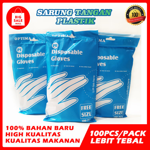 SarungTangan Plastik - OPTIMA Sarung Tangan Plastik Serbaguna