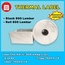 Kertas Thermal 100x150 isi 250 & 500 lembar, Label Thermal