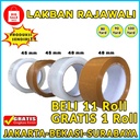 Lakban bening & coklat, lakban packing45cm.48cm 80 yard,90 yard,100 ya