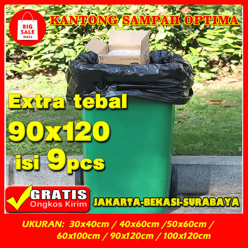 Kantong Plastik Sampah 90x120 cm isi 9 pcs Plastik Packing online shop