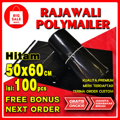 Plastik Polymailer 50 x 60CM isi 100pcs RAJAWALI Olshop Tebal +Perekat