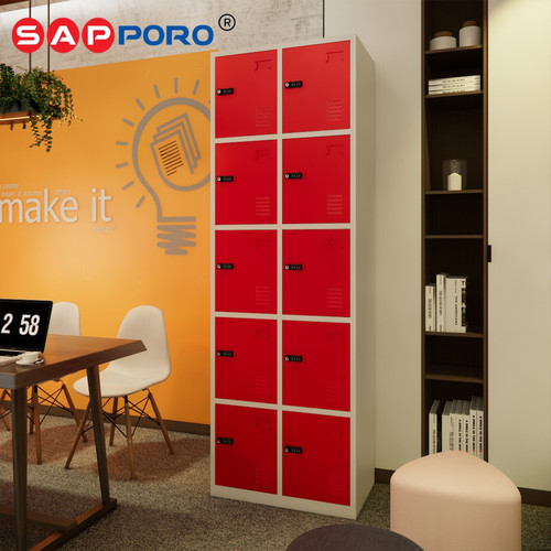 SAPPORO LUNEN 10 - Loker Besi 10 Pintu | Steel Locker 10 Doors