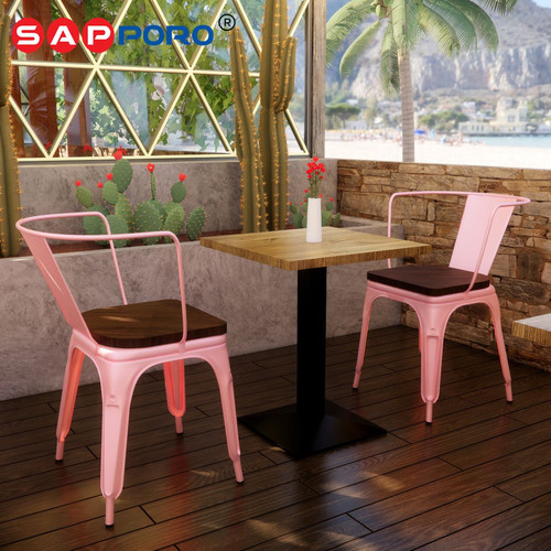 SAPPORO LENA - Meja Makan Set | Meja Tolix Set | Dining Table Set