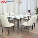 SAPPORO VITTORIA - Meja Makan Set Marmer | Dining Set Marmer