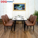 SAPPORO VALETTRI - Meja Makan Set Marmer | Dining Set Marmer