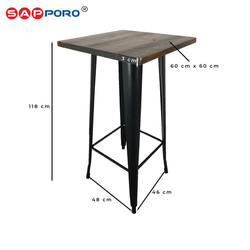 SAPPORO ALAND - Meja Bar Set | Meja Tolix Set | Bar Table Set