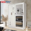 SAPPORO POALINA - Lemari Pakaian Besi Sliding Door Cermin