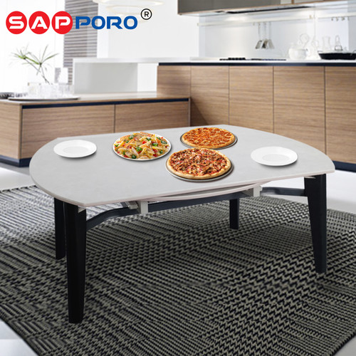 [ SUPER SALE ] SAPPORO PORTICI - Meja Makan | Meja Makan Motif Marmer