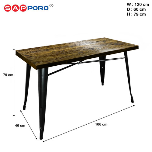 SAPPORO MORABY 120 - Meja Cafe | Meja Tolix | Dining Table